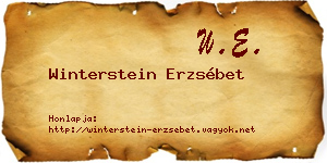 Winterstein Erzsébet névjegykártya